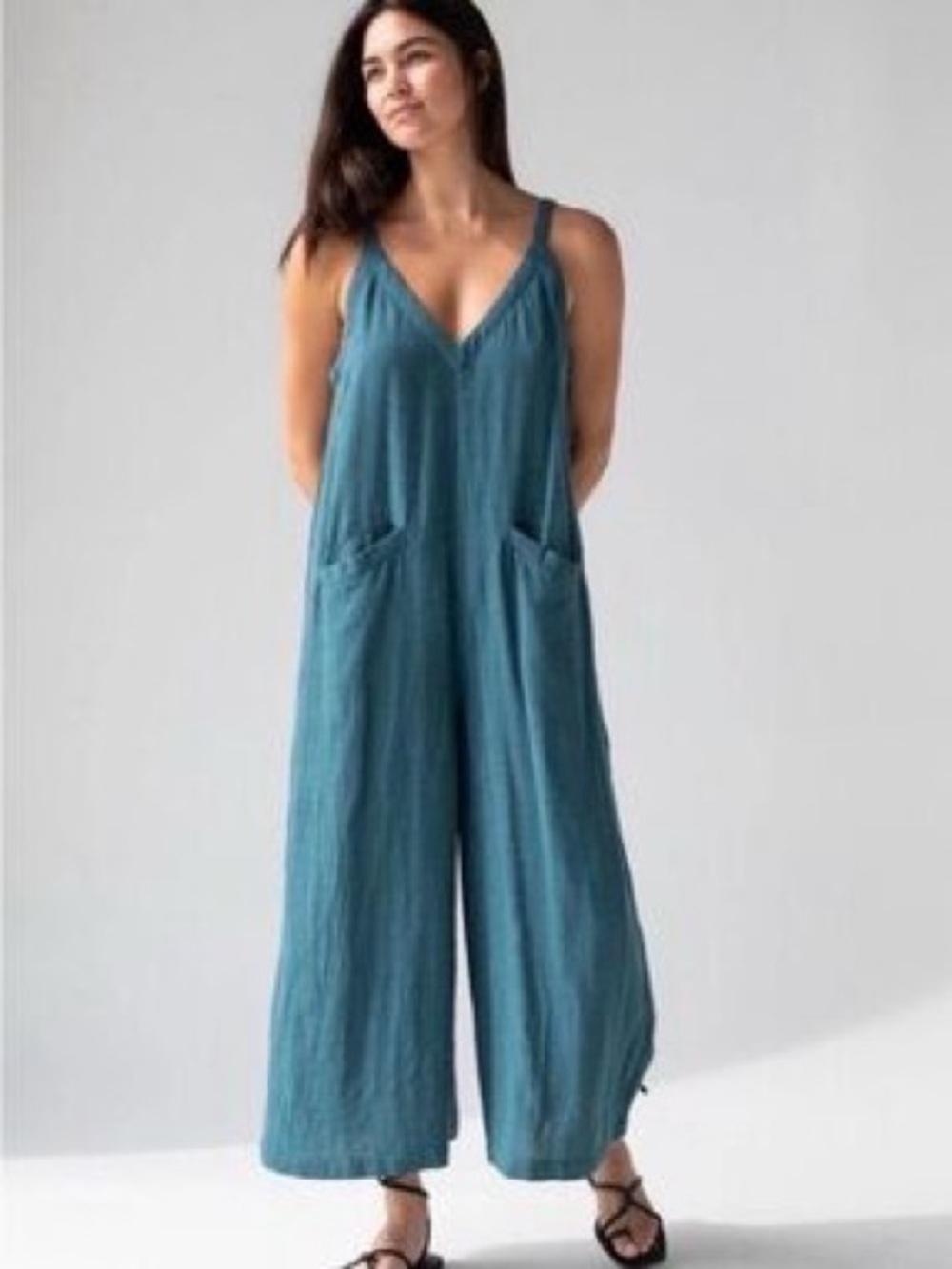 Natural Life NWT Wide Leg Chelsea Gauzy Cotton Jumpsuit
